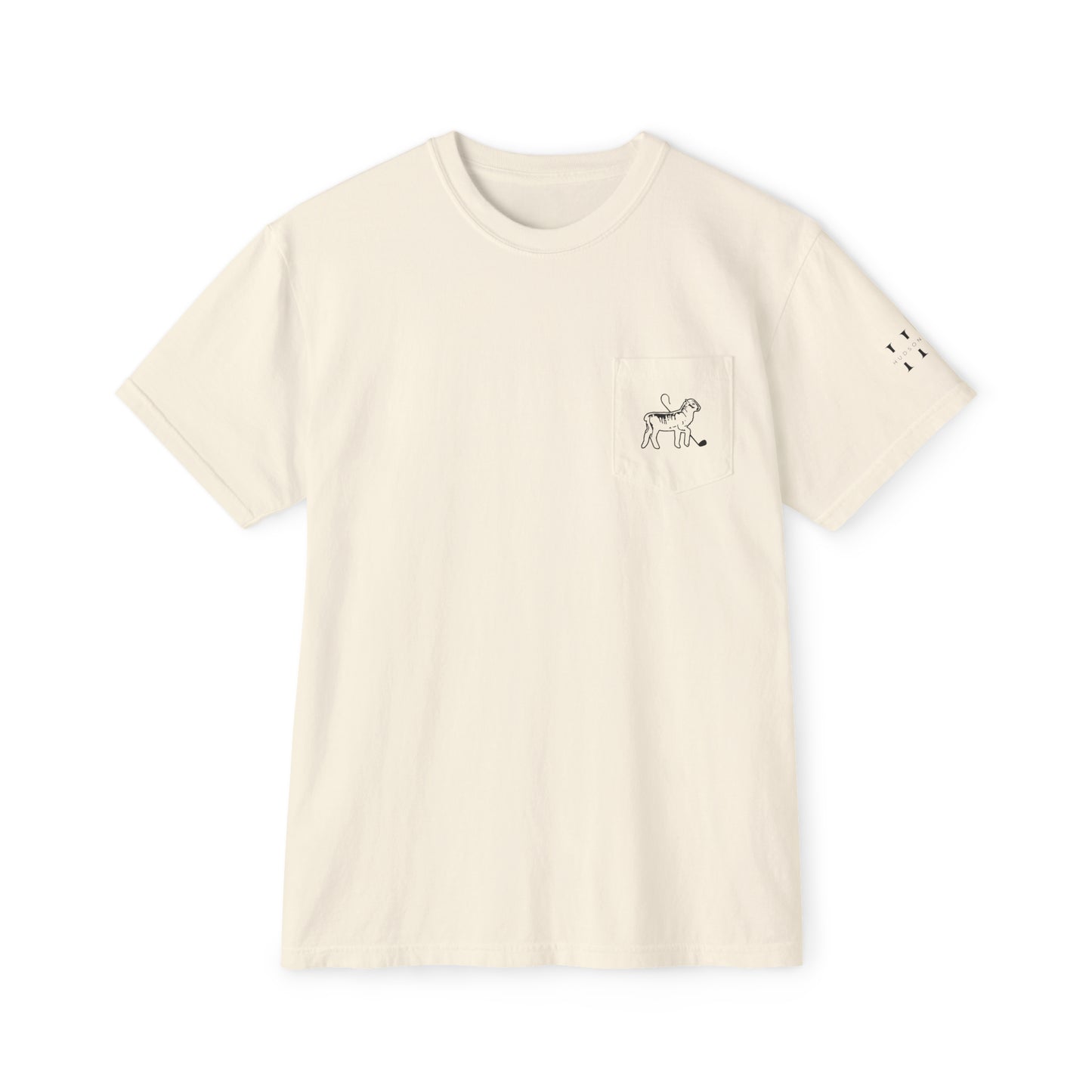 "Down But Not Out" Adult Unisex Pocket Tee (front and back)