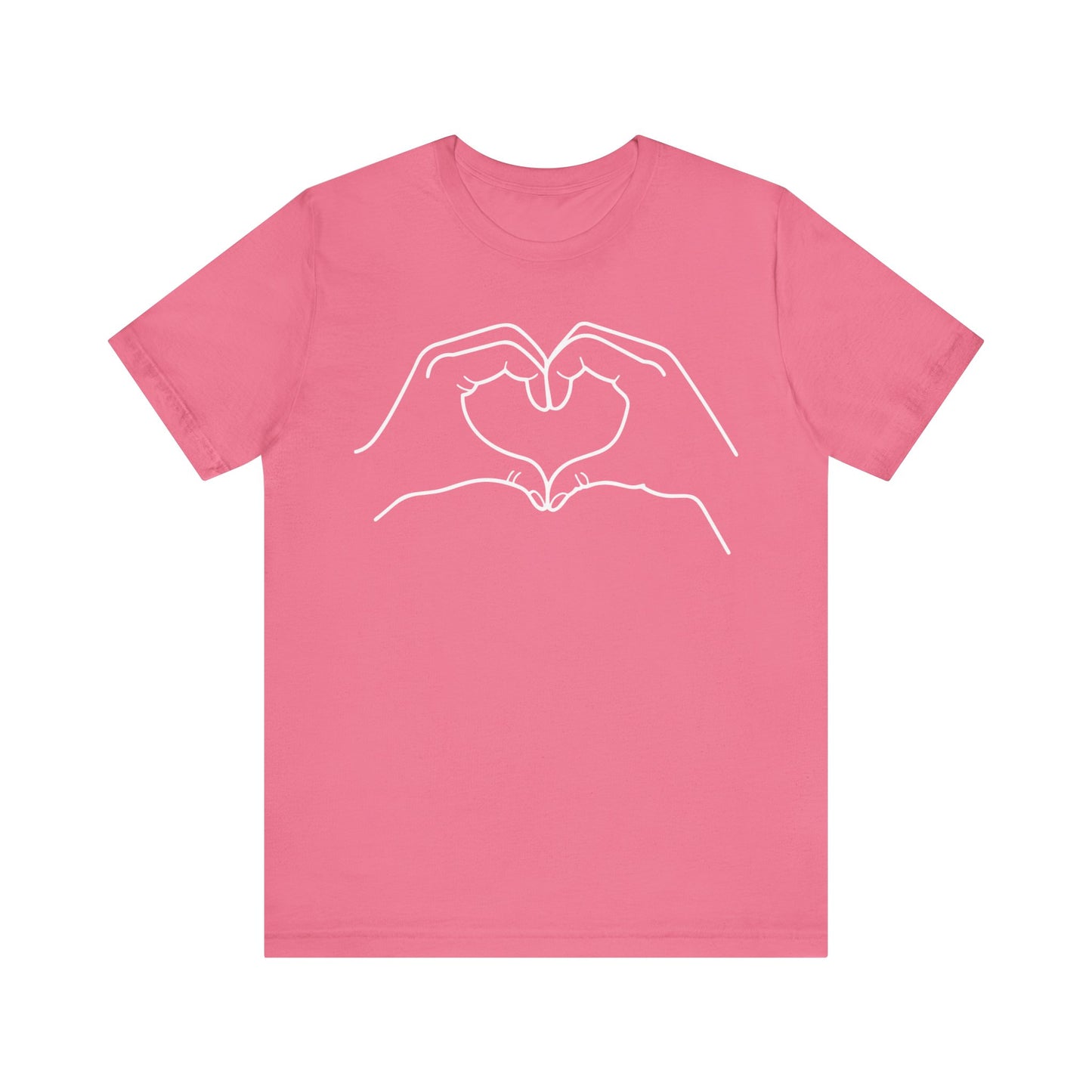 "Sister Team Heart Hands #2" Adult Unisex Short Sleeve Tee (front and back)