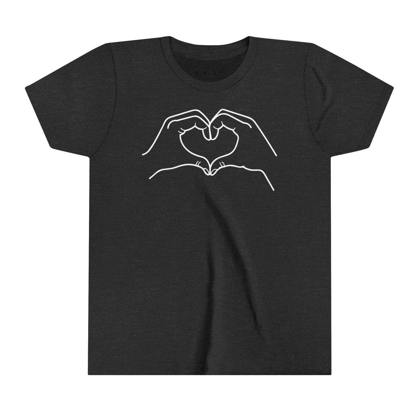 "Sister Team Heart Hands #4" Youth Short Sleeve Tee (front and back)