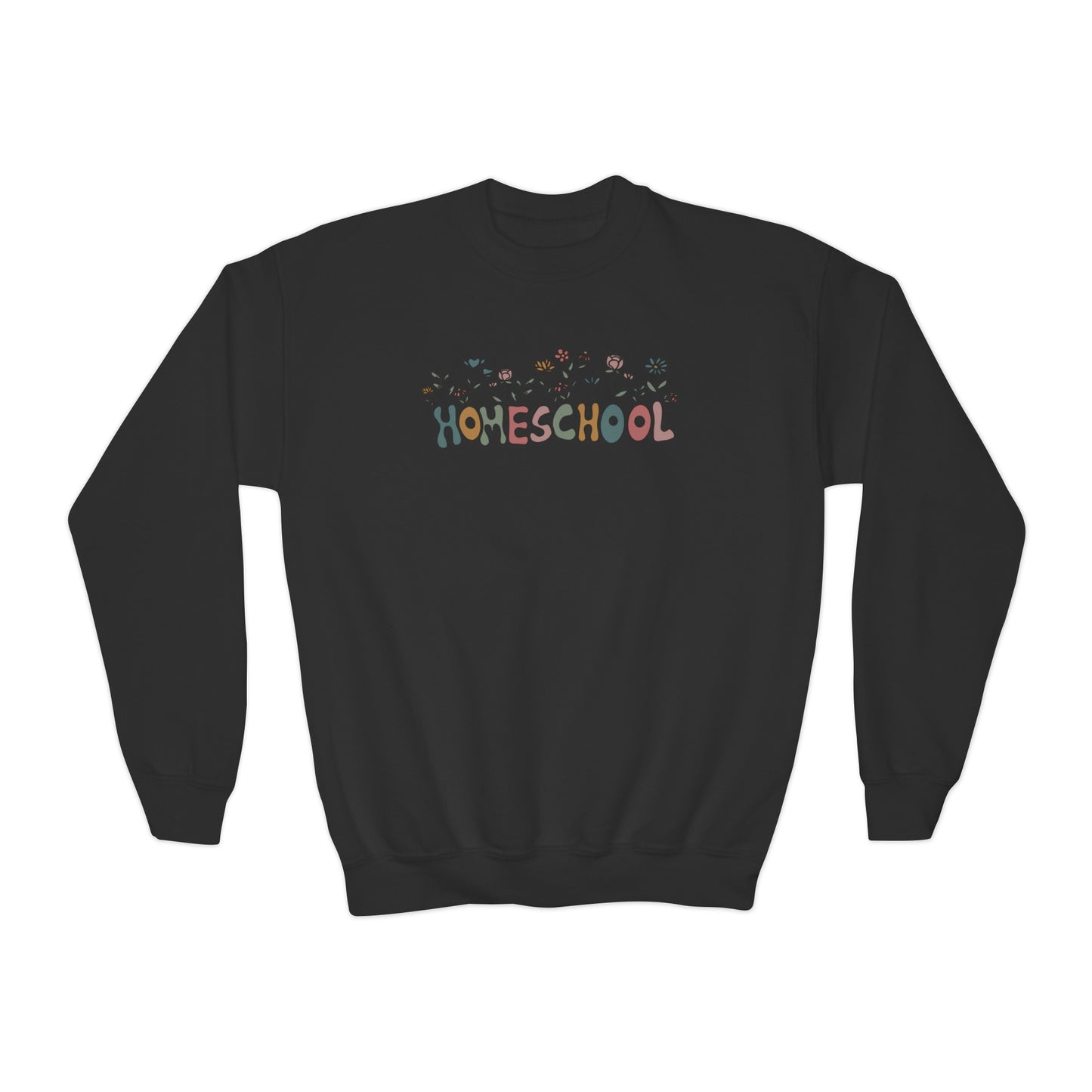 "Homeschool Flowers" Youth Crewneck Sweatshirt