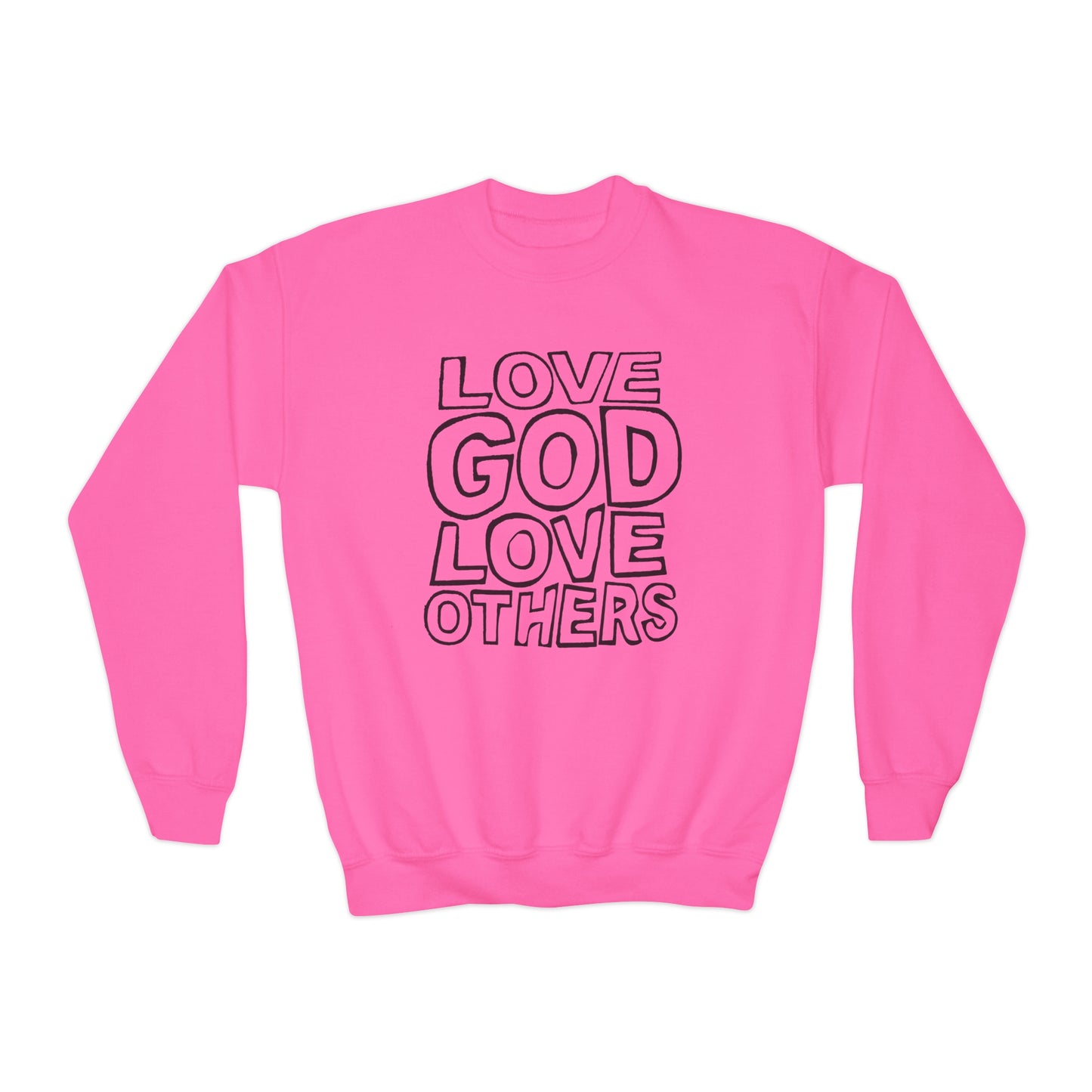 "Love God Love Others" Youth Crewneck Sweatshirt