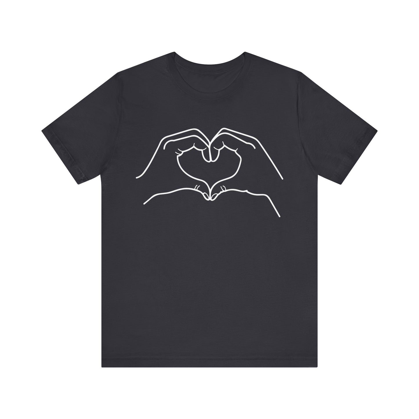 "Sister Team Heart Hands #4" Adult Unisex Short Sleeve Tee (front and back)