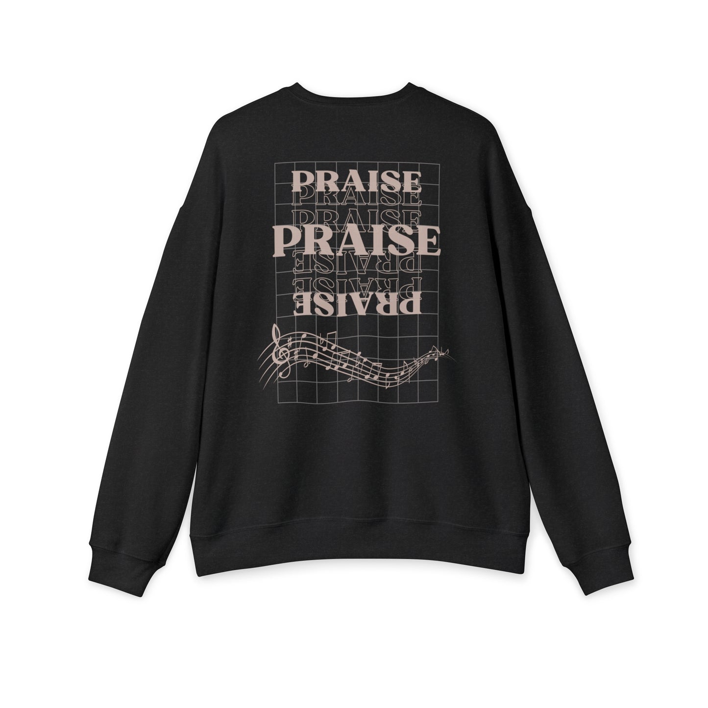 "Praise" Adult Unisex Lightweight Sweatshirt (front and back)