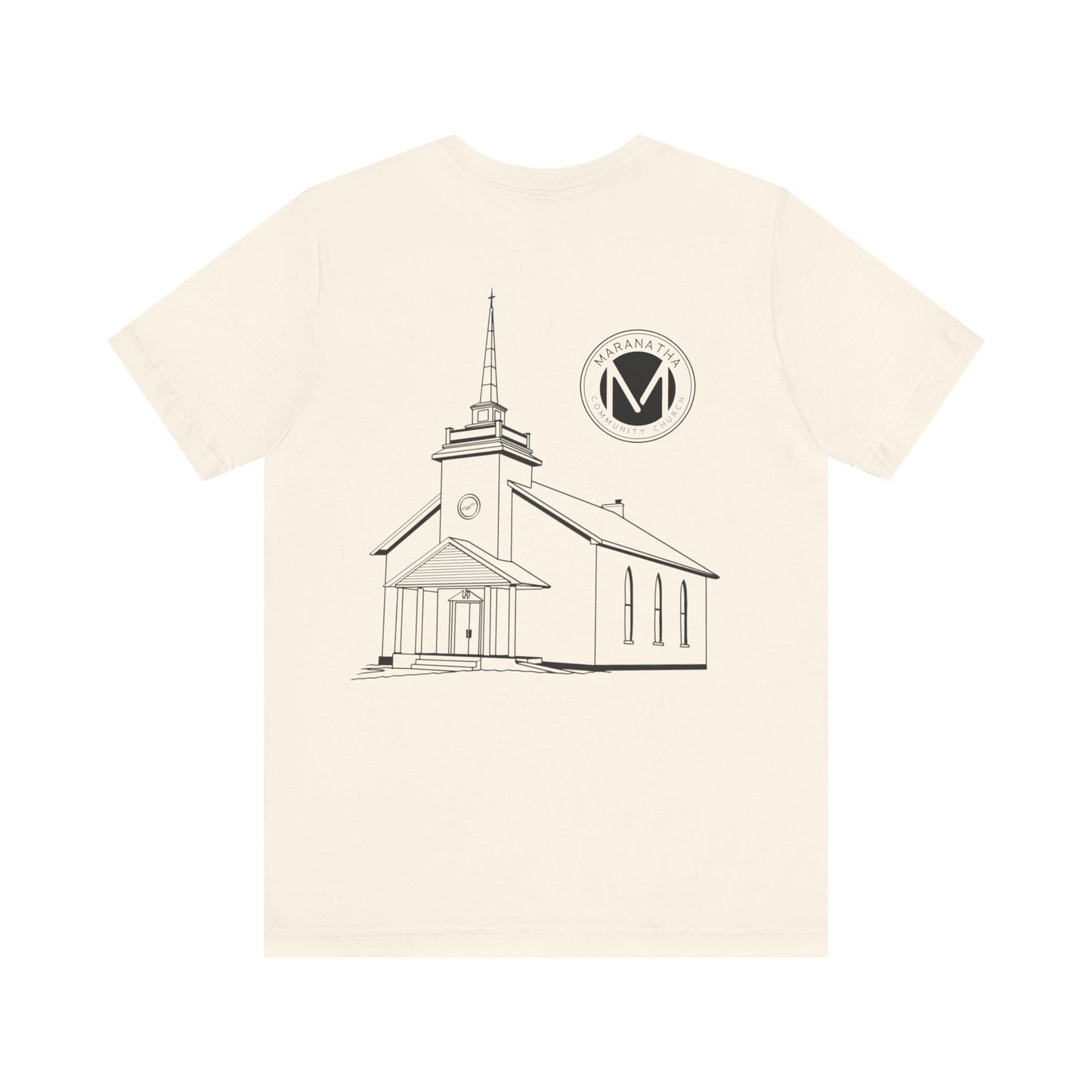 "Maranatha Church" Adult Unisex Short Sleeve Tee (front and back)