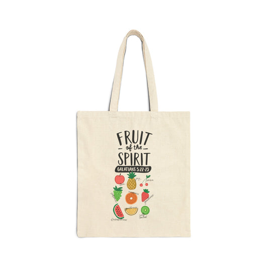"Fruit of the Spirit" Cotton Canvas Tote Bag