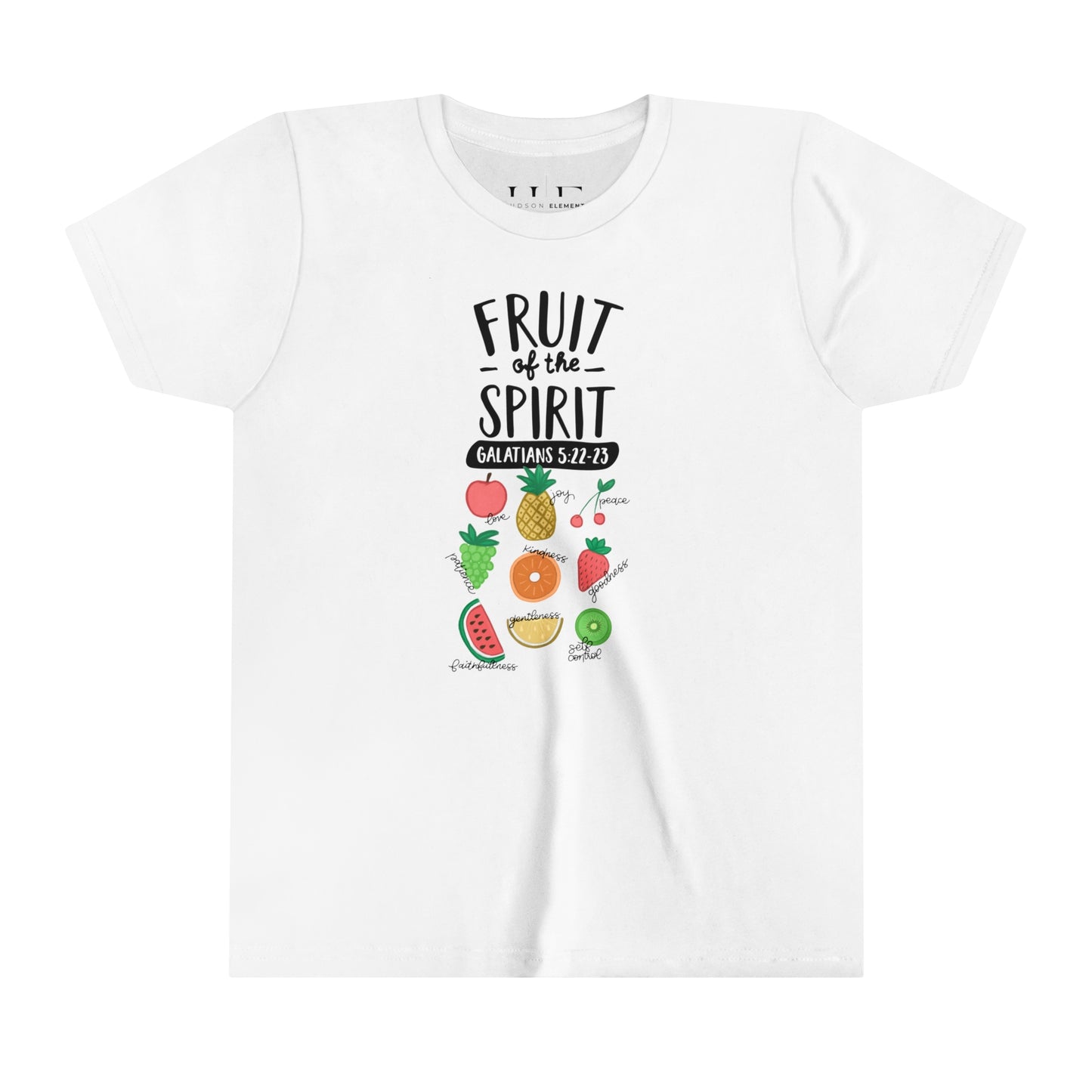 "Fruit of the Spirit" (Galatians 5:22-23) Youth Short Sleeve Tee