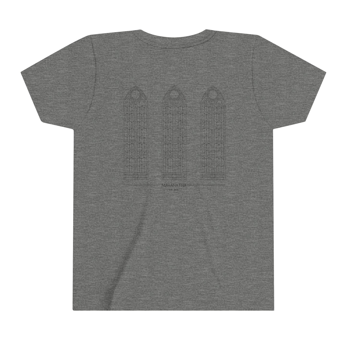 "Maranatha Windows" Youth Short Sleeve Tee (front and back)