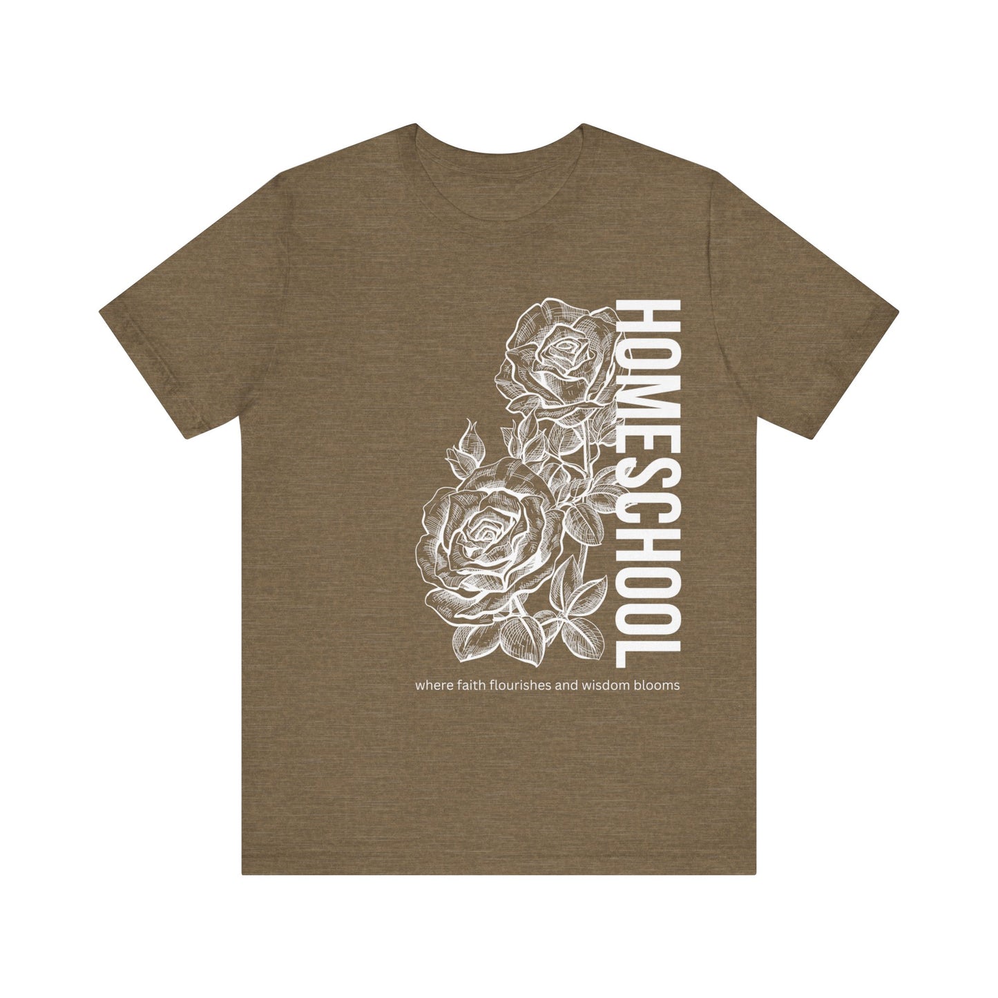 "Homeschool Faith and Wisdom" Adult Unisex Short Sleeve Tee