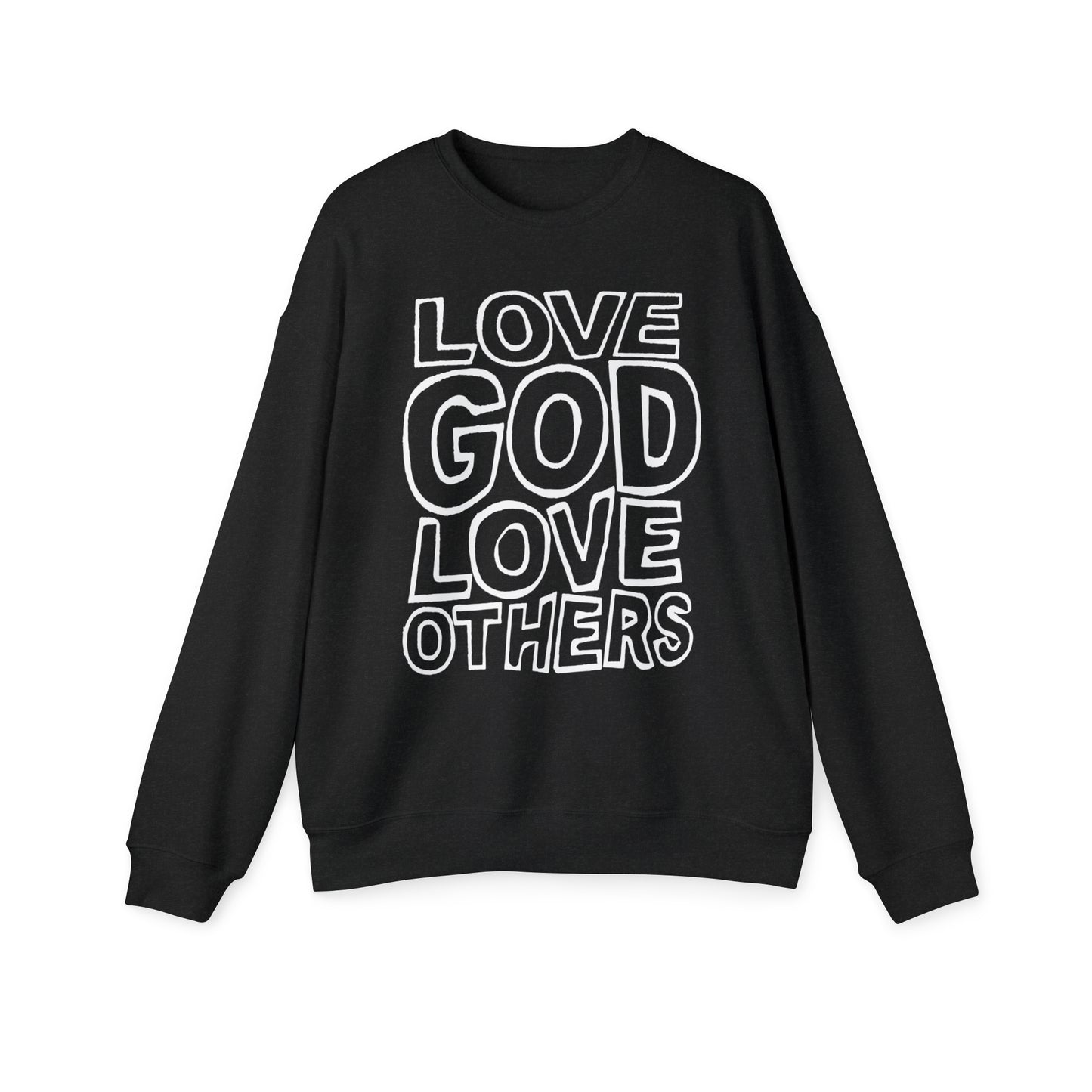 "Love God, Love Others' Adult Unisex Lightweight Sweatshirt