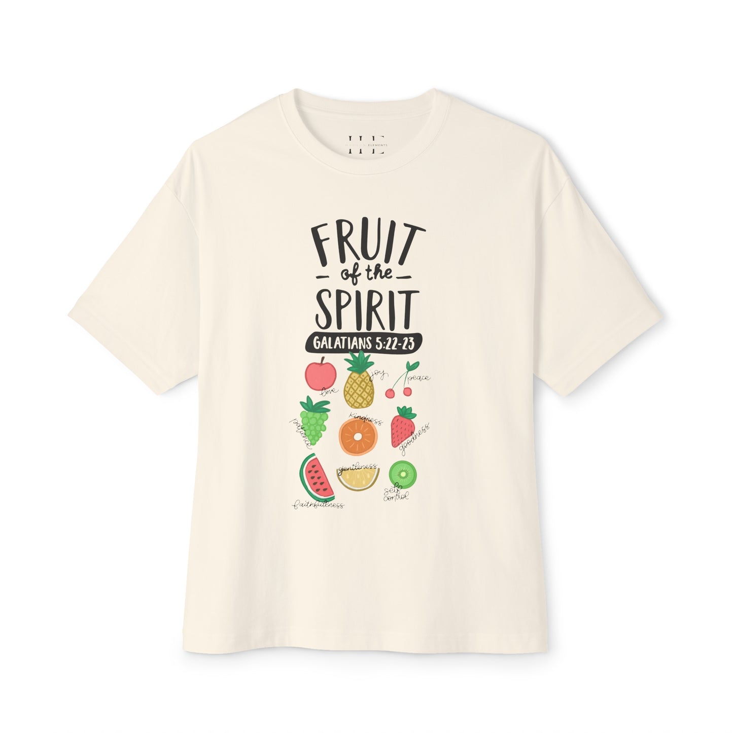 "Fruit of the Spirit" (Galatians 5:22-23) Adult Unisex Boxy Tee