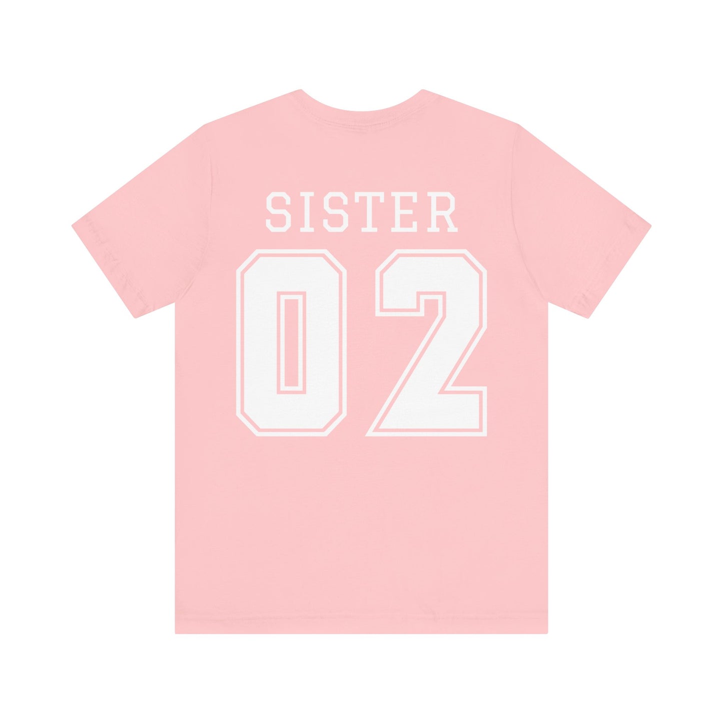 "Sister Team Heart Hands #2" Adult Unisex Short Sleeve Tee (front and back)