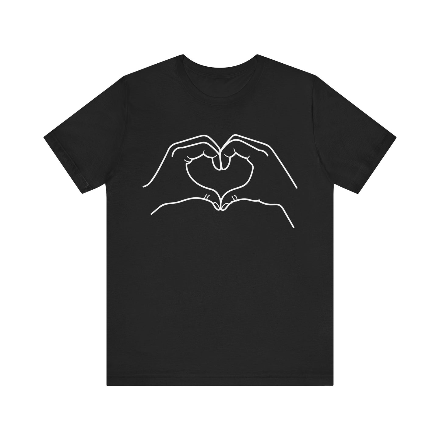 "Sister Team Heart Hands #4" Adult Unisex Short Sleeve Tee (front and back)