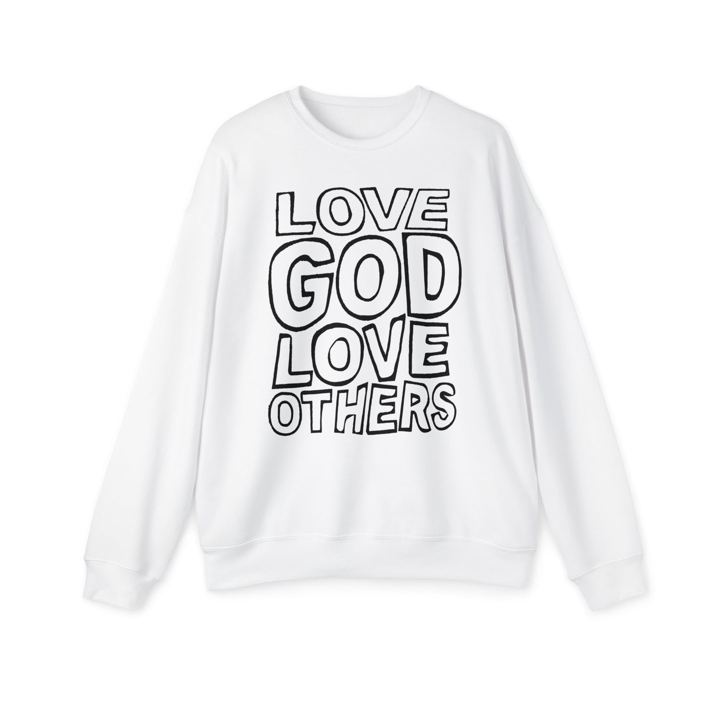 "Love God, Love Others" Adult Unisex Lightweight Sweatshirt