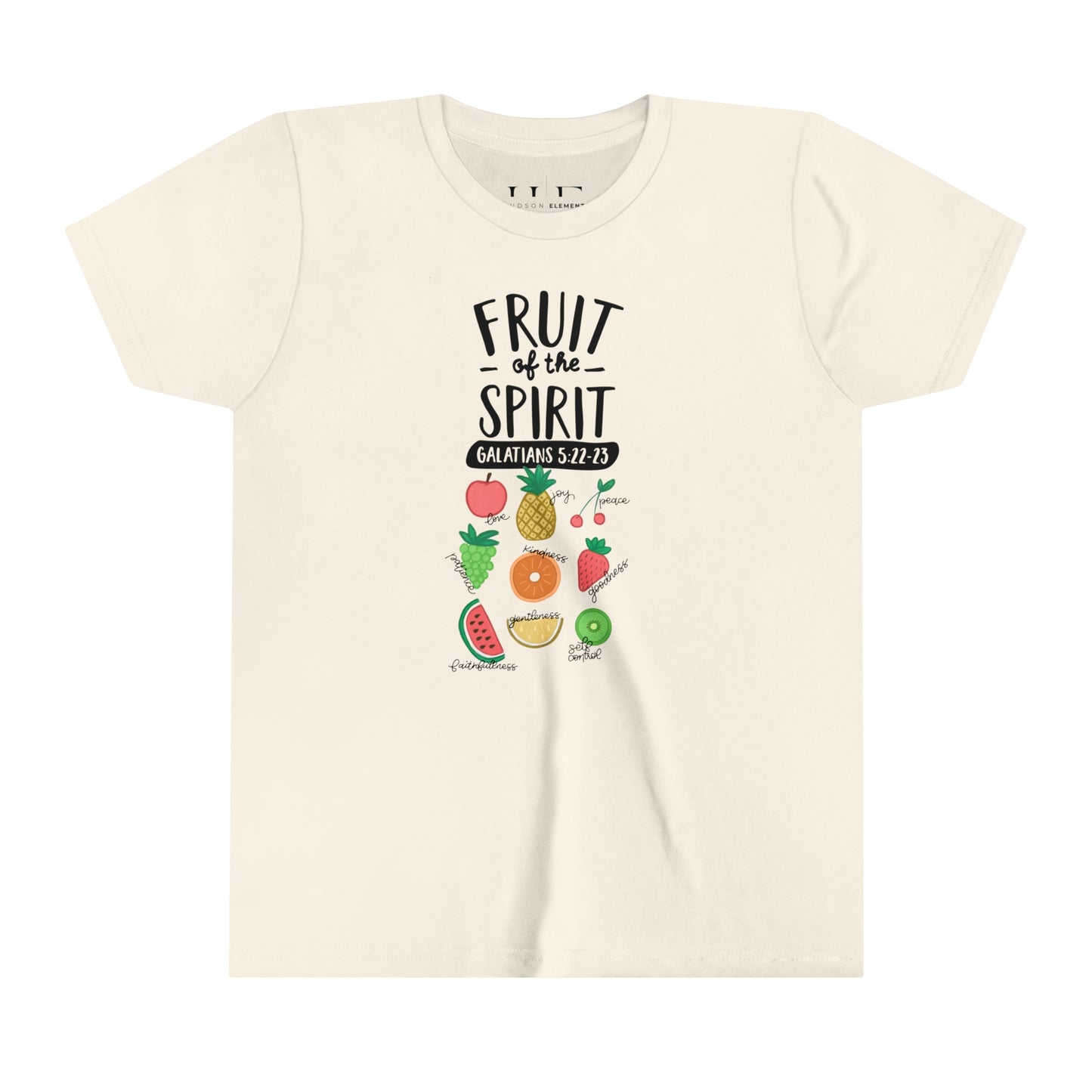 "Fruit of the Spirit" (Galatians 5:22-23) Youth Short Sleeve Tee