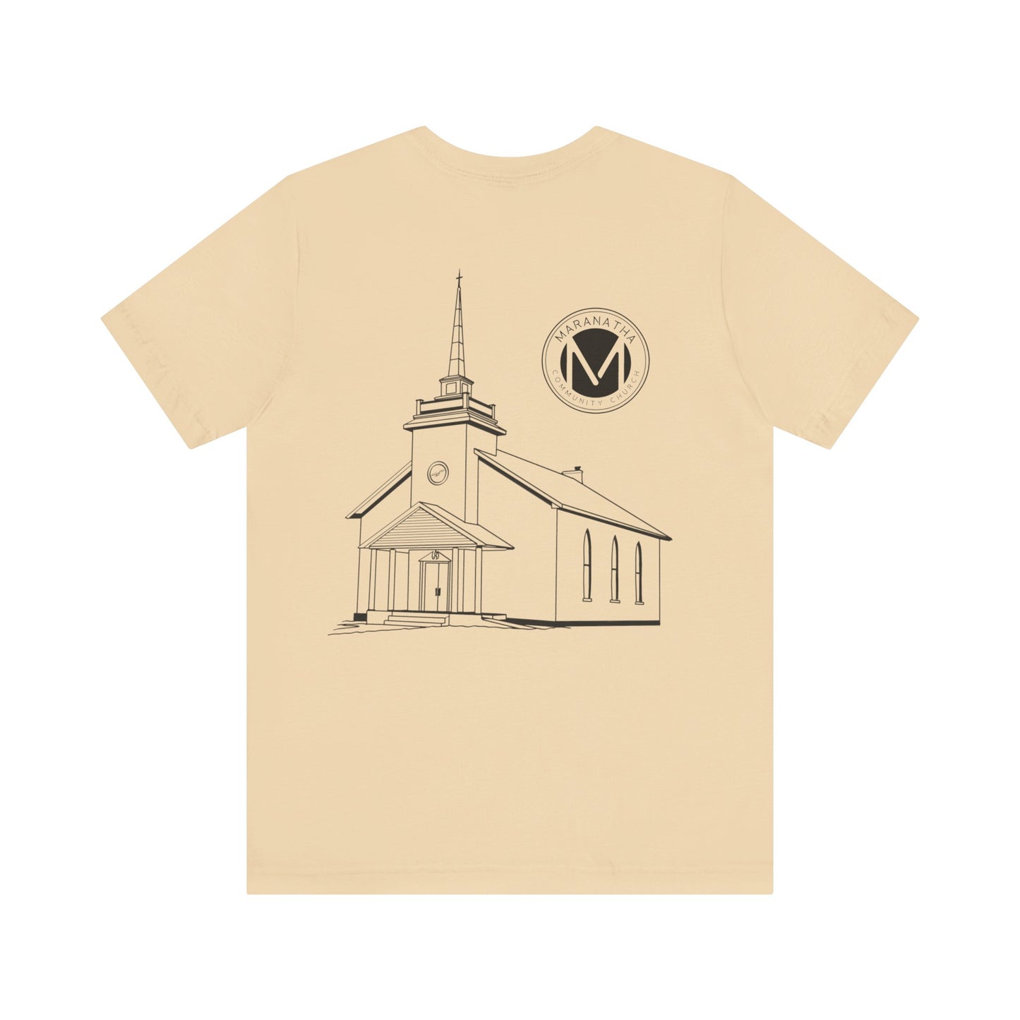 "Maranatha Church" Adult Unisex Short Sleeve Tee (front and back)