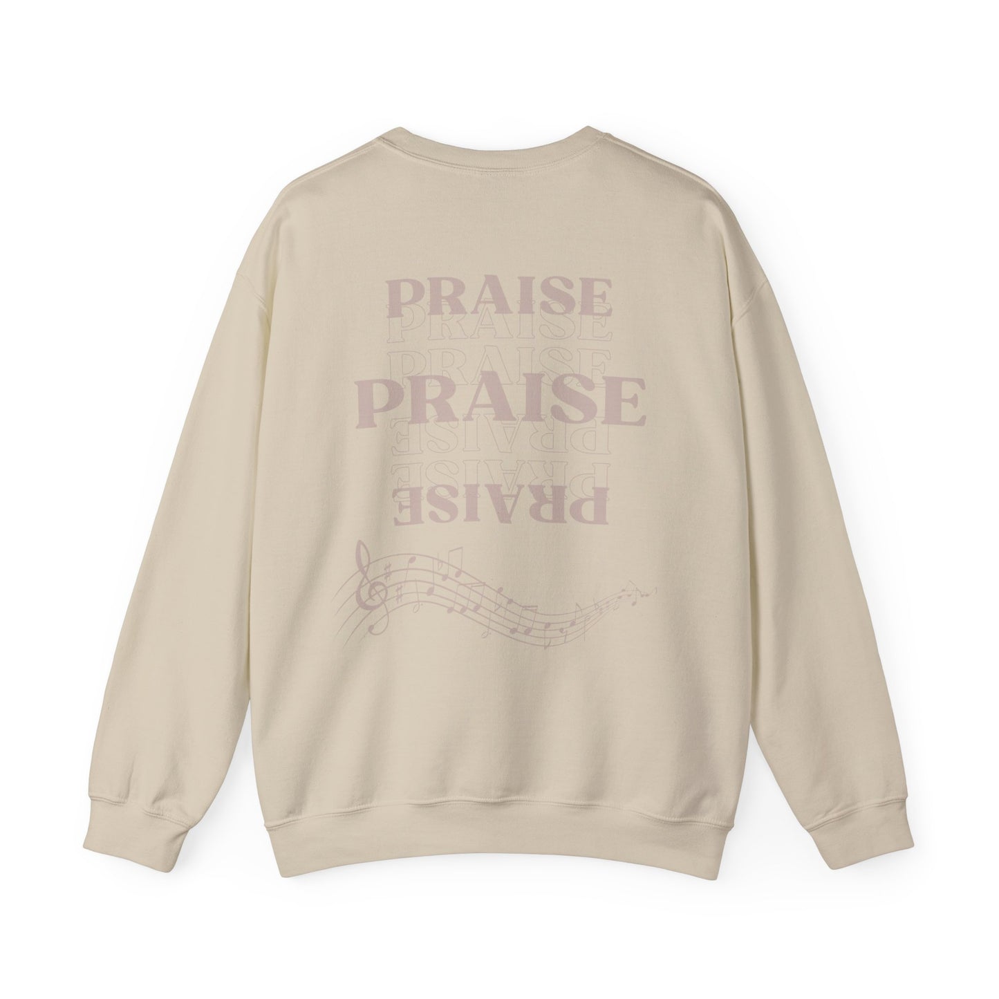 "Praise" Adult Unisex Heavy Sweatshirt (front and back)