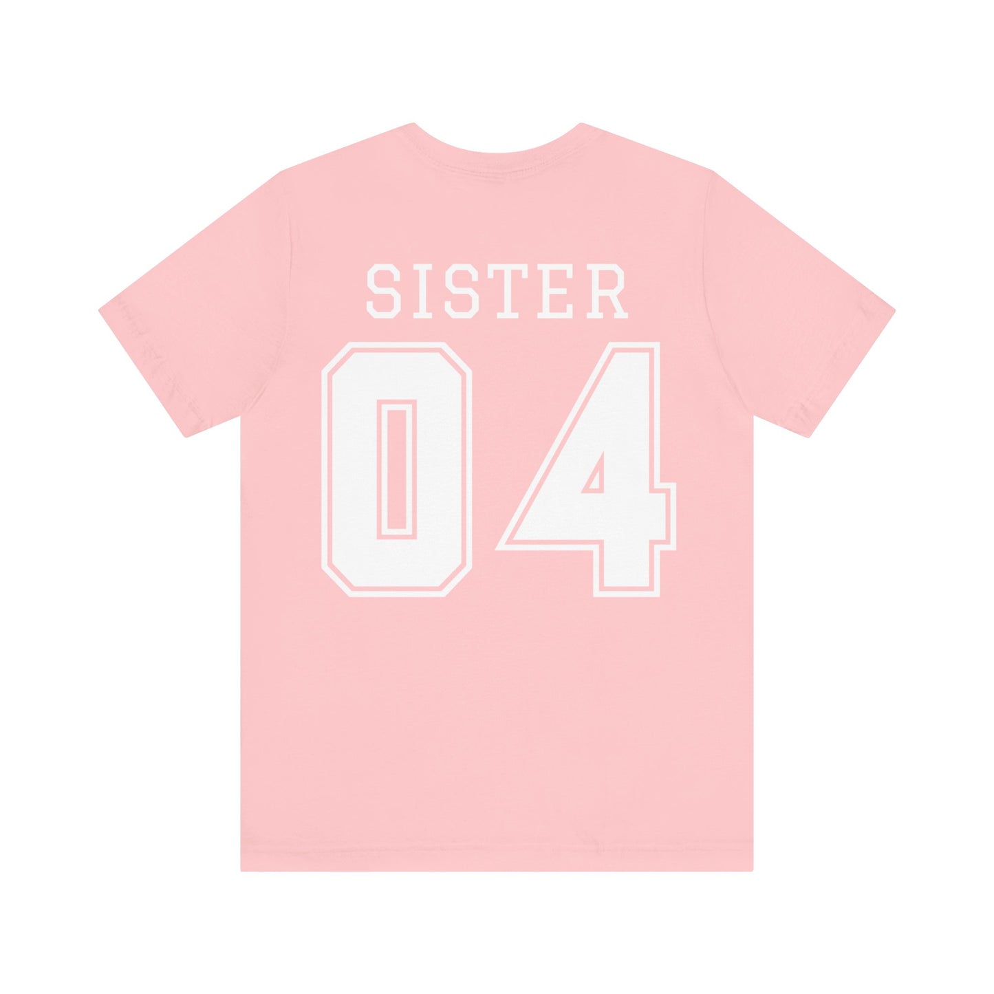 "Sister Team Heart Hands #4" Adult Unisex Short Sleeve Tee (front and back)