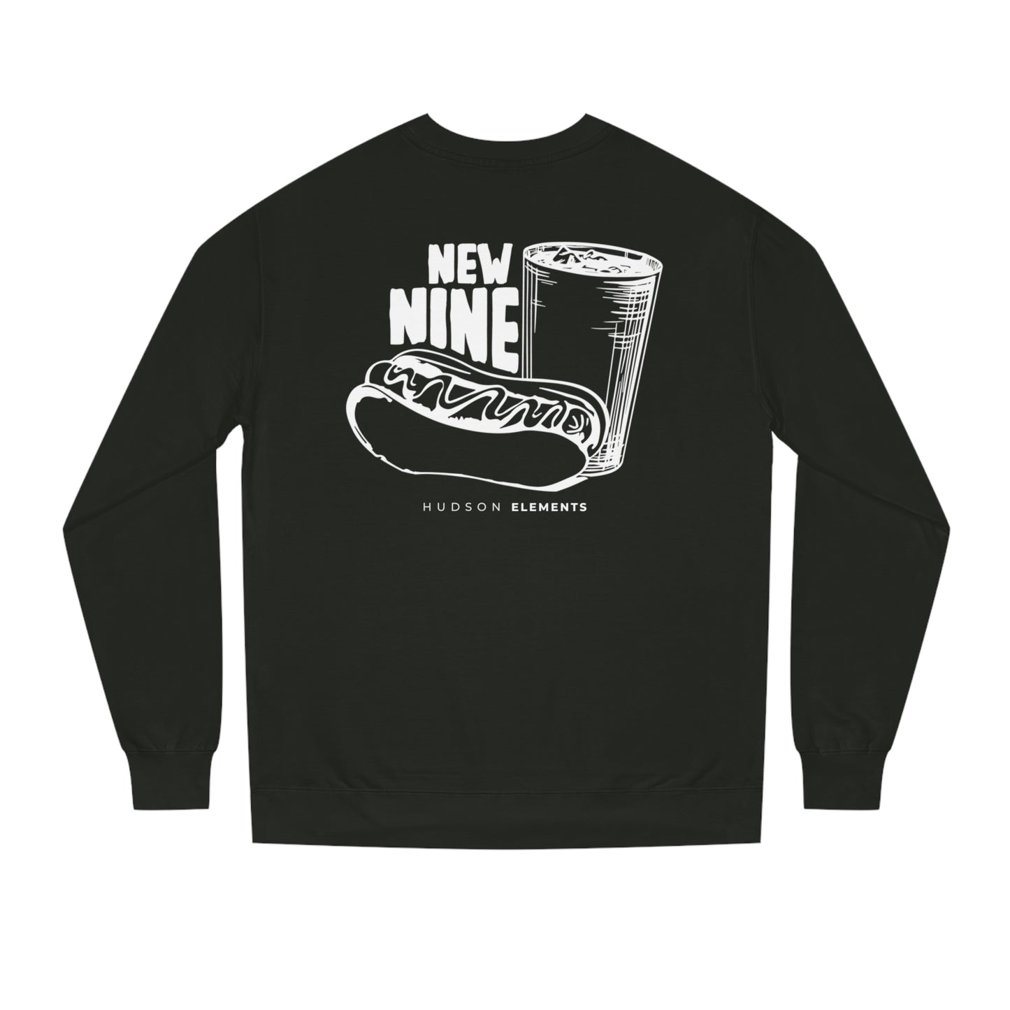 "New Nine" Adult Unisex Crew Neck Sweatshirt (front and back)