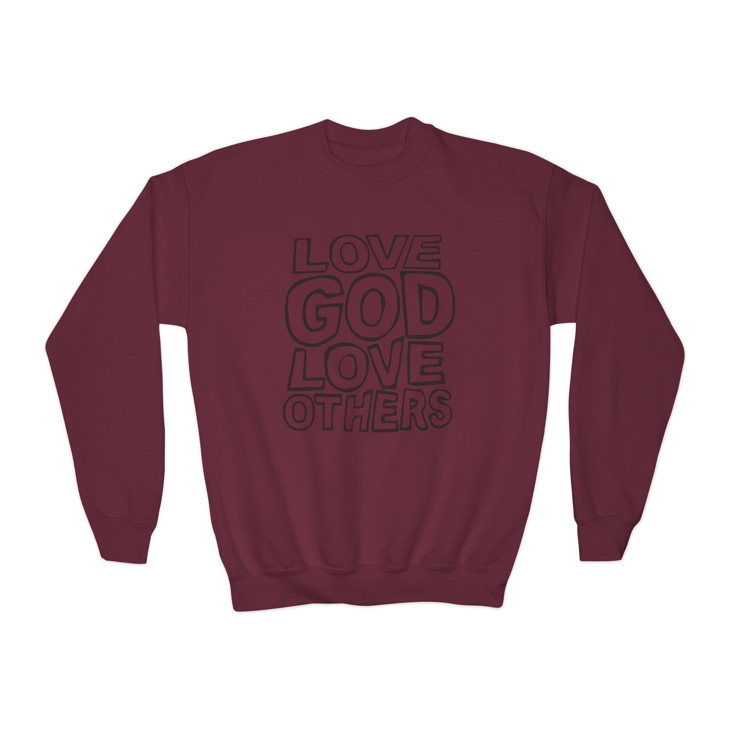 "Love God Love Others" Youth Crewneck Sweatshirt