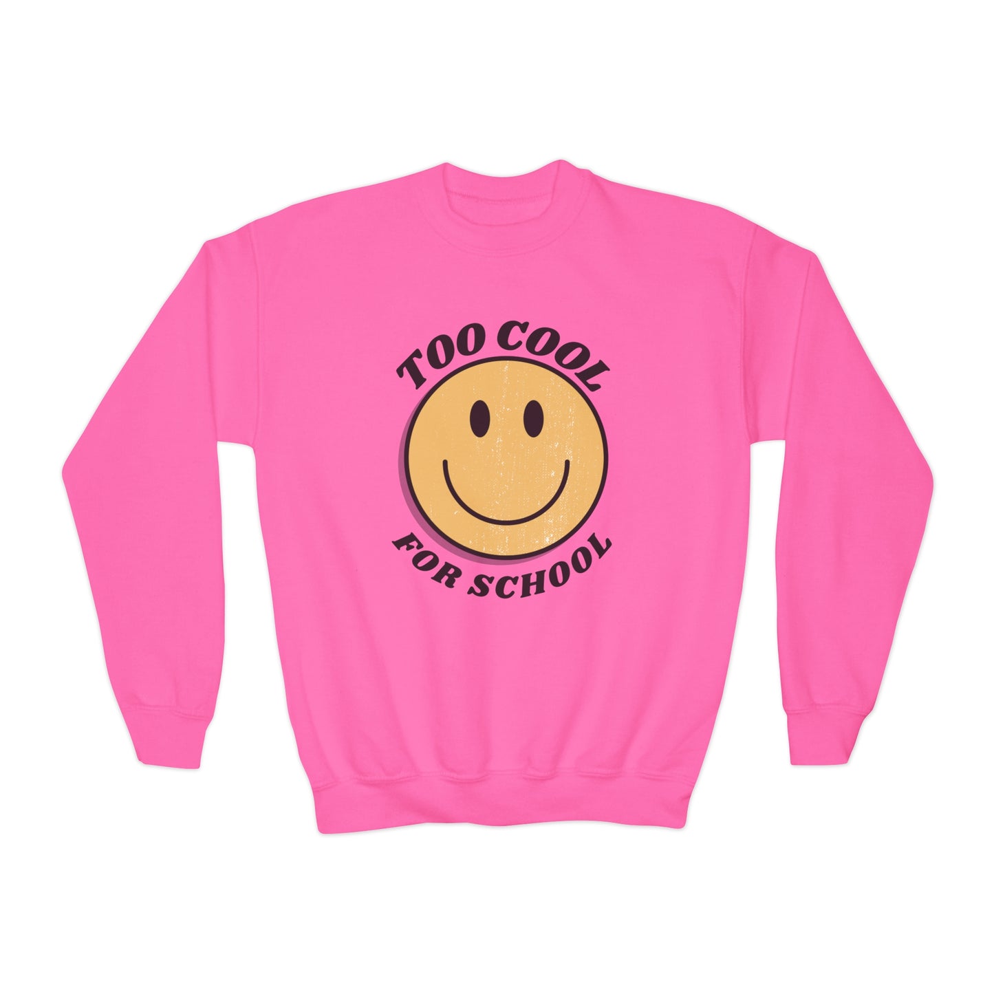 "Too Cool for School" Youth Crewneck Sweatshirt