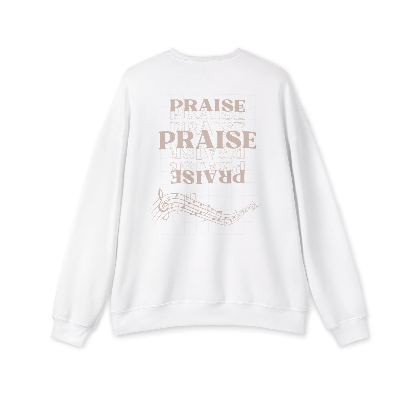 "Praise" Adult Unisex Lightweight Sweatshirt (front and back)