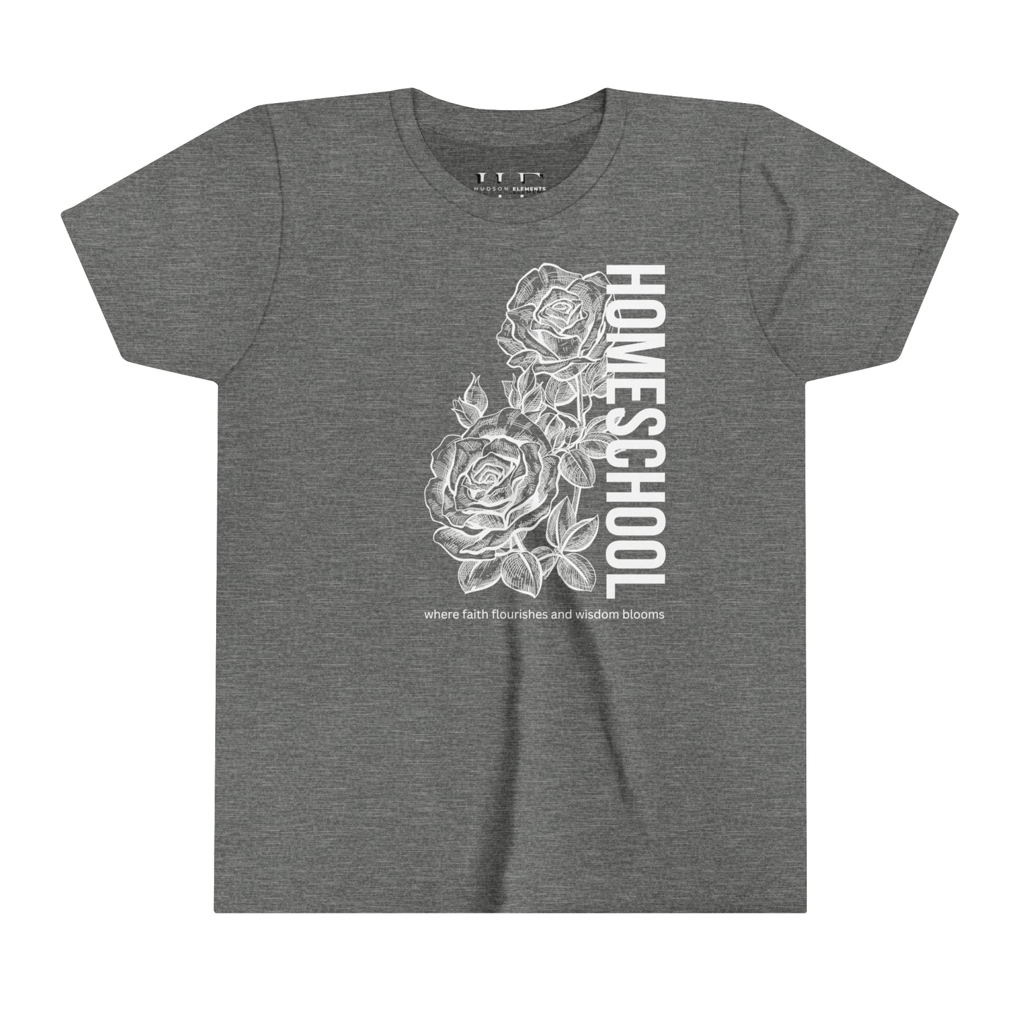 "Homeschool Faith and Wisdom" Youth Short Sleeve Tee