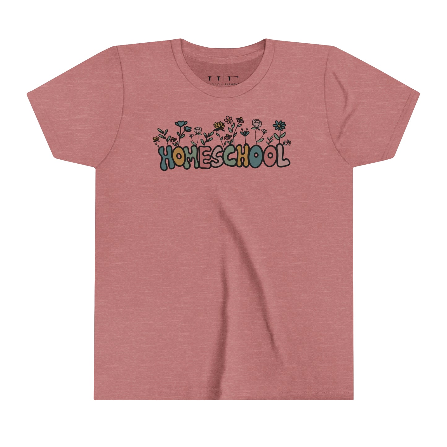 "Homeschool Flowers" Youth Short Sleeve Tee