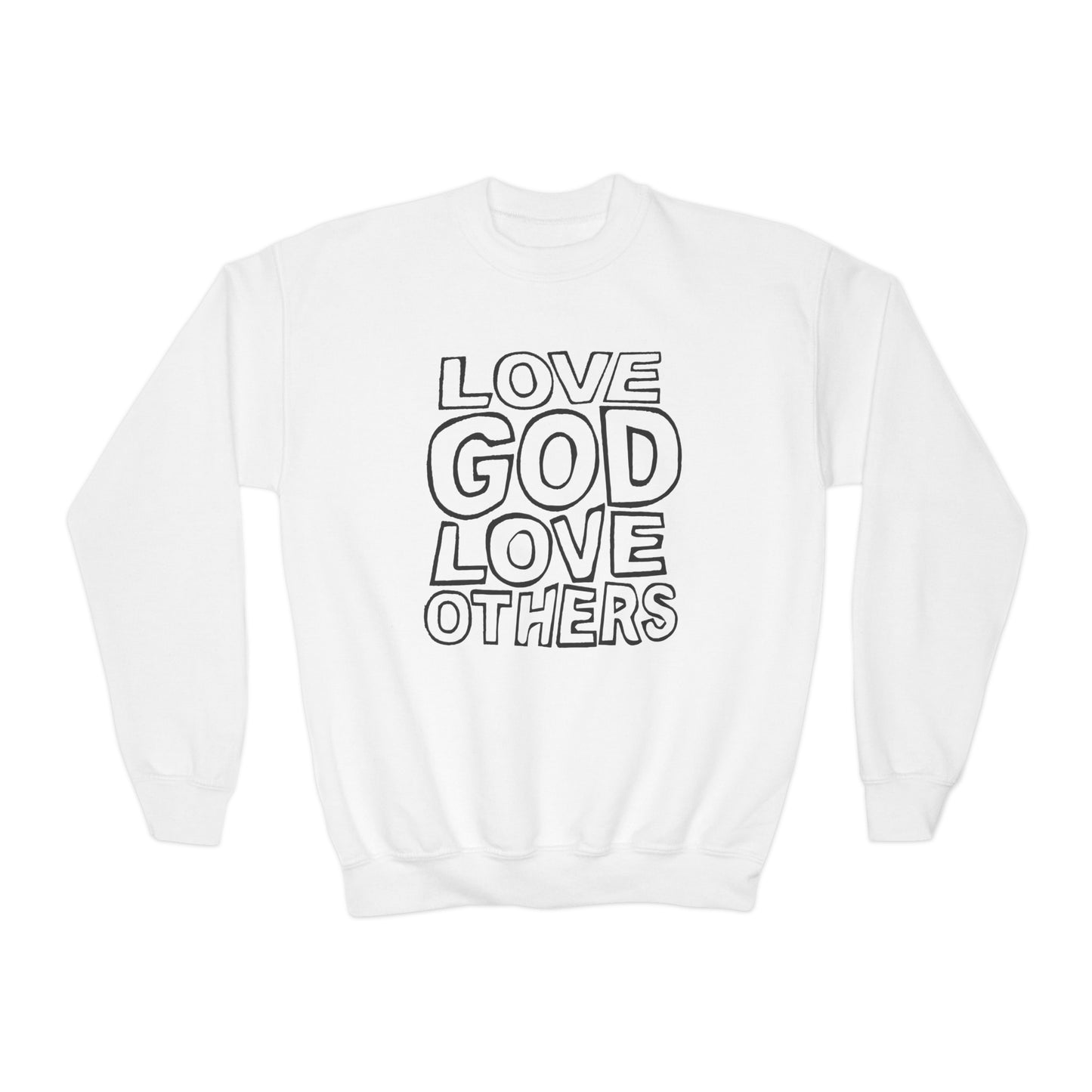 "Love God Love Others" Youth Crewneck Sweatshirt