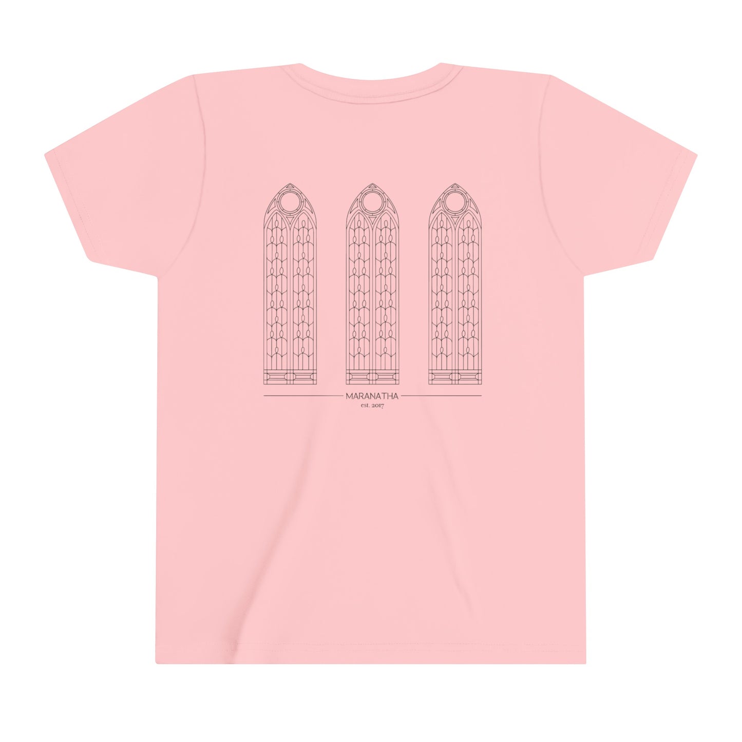 "Maranatha Windows" Youth Short Sleeve Tee (front and back)