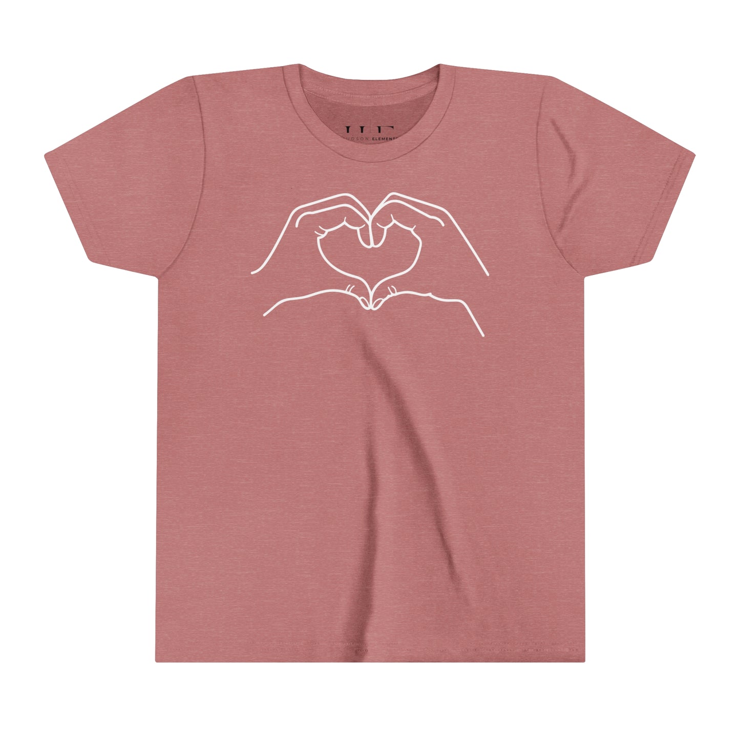 "Sister Team Heart Hands #4" Youth Short Sleeve Tee (front and back)