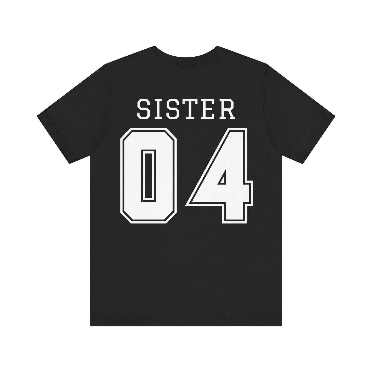 "Sister Team Heart Hands #4" Adult Unisex Short Sleeve Tee (front and back)