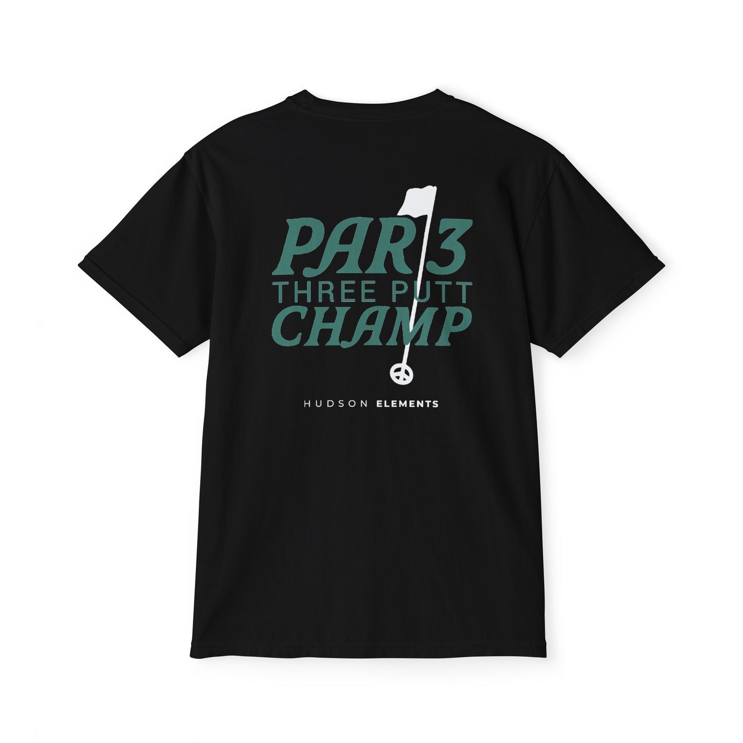 "Par 3 Champ" Adult Unisex Pocket Tee (front and back)