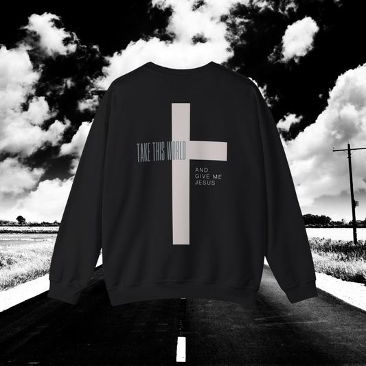"Take this World" Adult Unisex Heavy Sweatshirt (front and back)