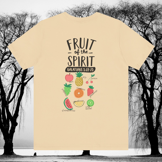 "Fruit of The Spirit" (Galatians 5:22-23) Adult Unisex Short Sleeve Tee (front and back)