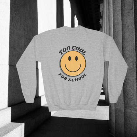 "Too Cool for School" Youth Crewneck Sweatshirt