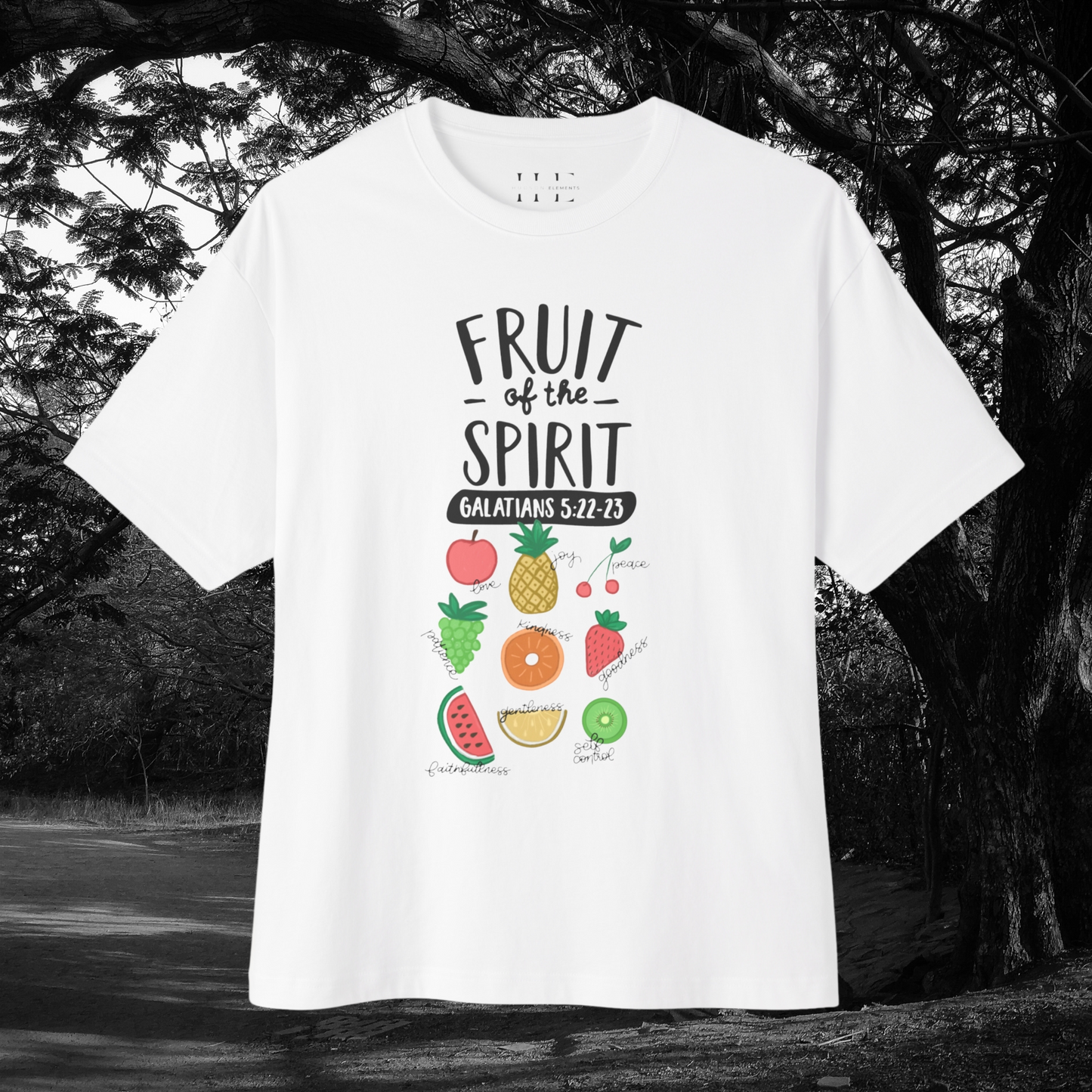 "Fruit of the Spirit" (Galatians 5:22-23) Adult Unisex Boxy Tee