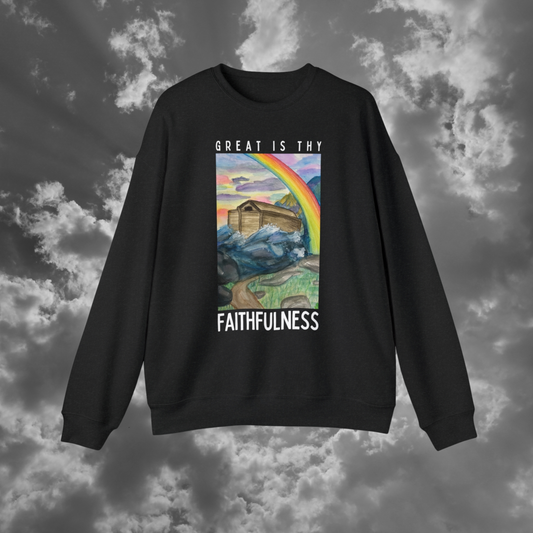 "Great is Thy Faithfulness" (Lamentations 3:22-24) Adult Unisex Lightweight Sweatshirt