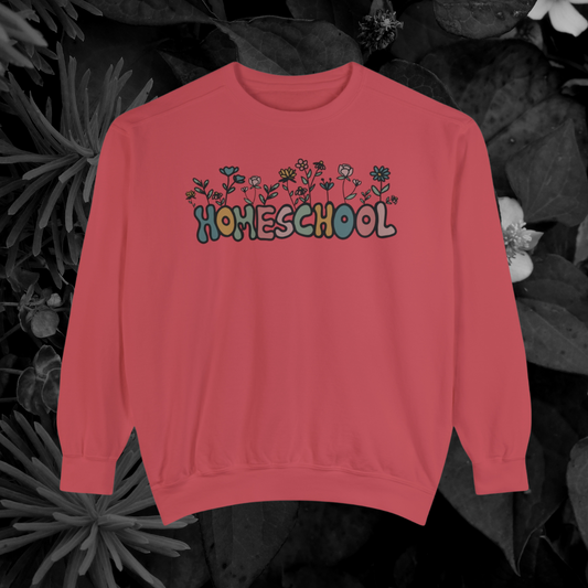 "Homeschool Flower" Adult Unisex Sweatshirt