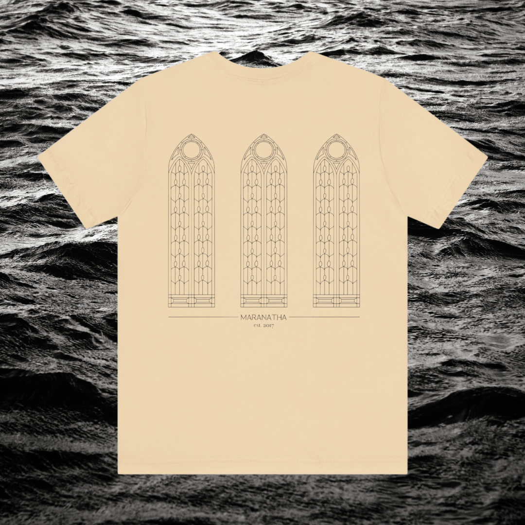 "Maranatha Windows" Adult Unisex Short Sleeve Tee (front and back)