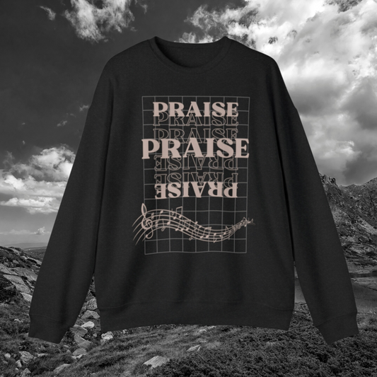 "Praise" Adult Unisex Lightweight Crewneck Sweatshirt
