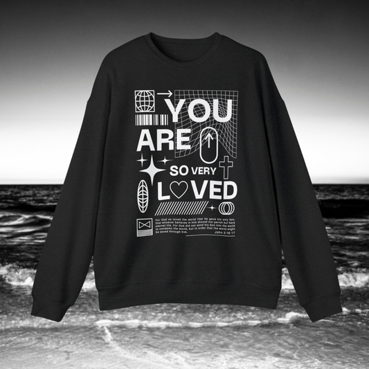 "You Are So Very Loved" Adult Unisex Lightweight Sweatshirt