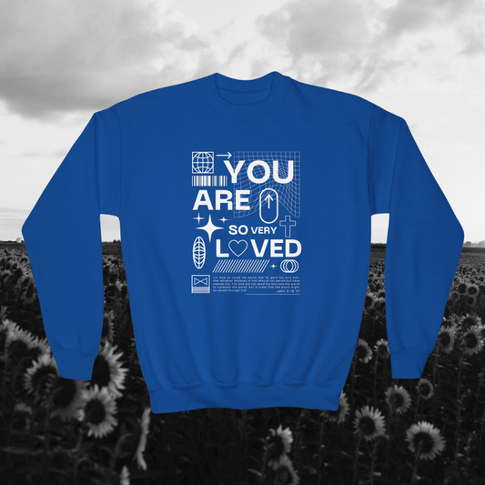 "You Are So Very Loved" Youth Crewneck Sweatshirt